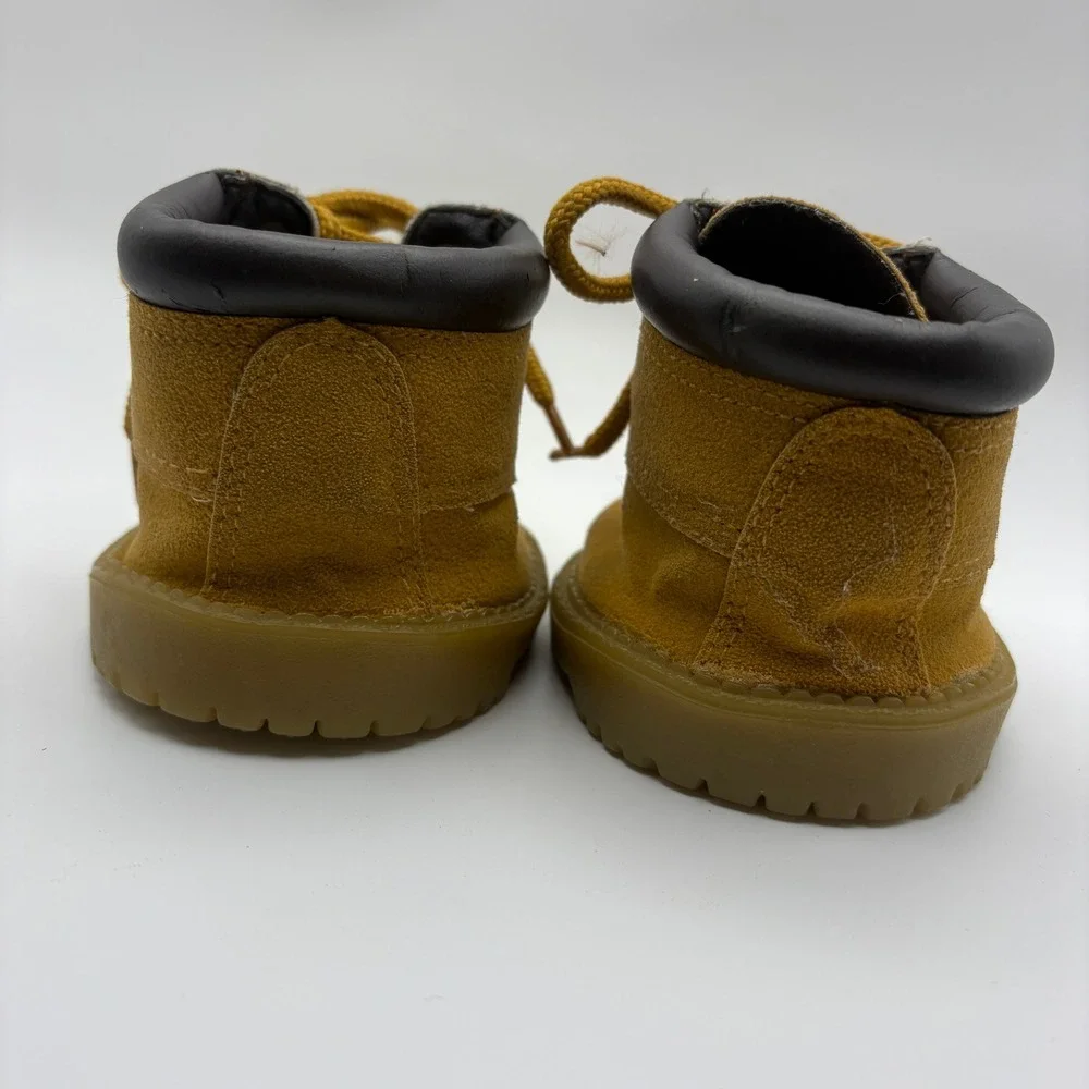 Build A Bear BABW Construction Work Boots Hiking Combat Tan Padded Collar